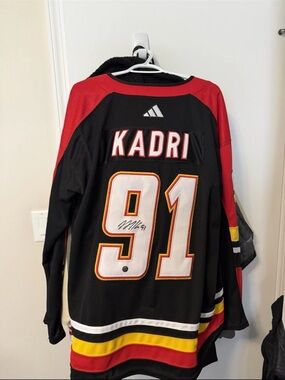 Adidas Calgary Flames autographed #91 Kadri